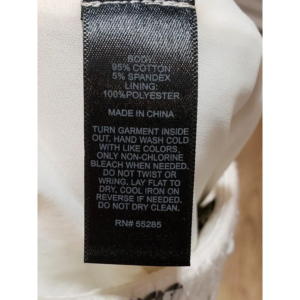 Express Women's White Sequin Lined 100% Polyester Straight & Pencil Skirt PS - Image 8