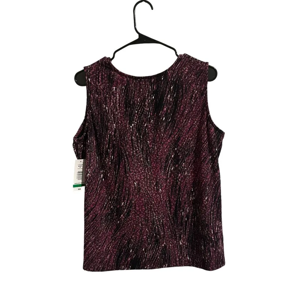 Allison Daley  Women's Large Crew Neck Sleeveless Formal Purple Blouse - Image 4