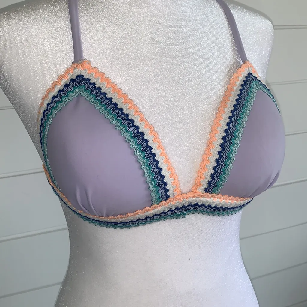 Hula Honey Juniors Push-Up Bikini‎ Top, Purple size M - Image 3