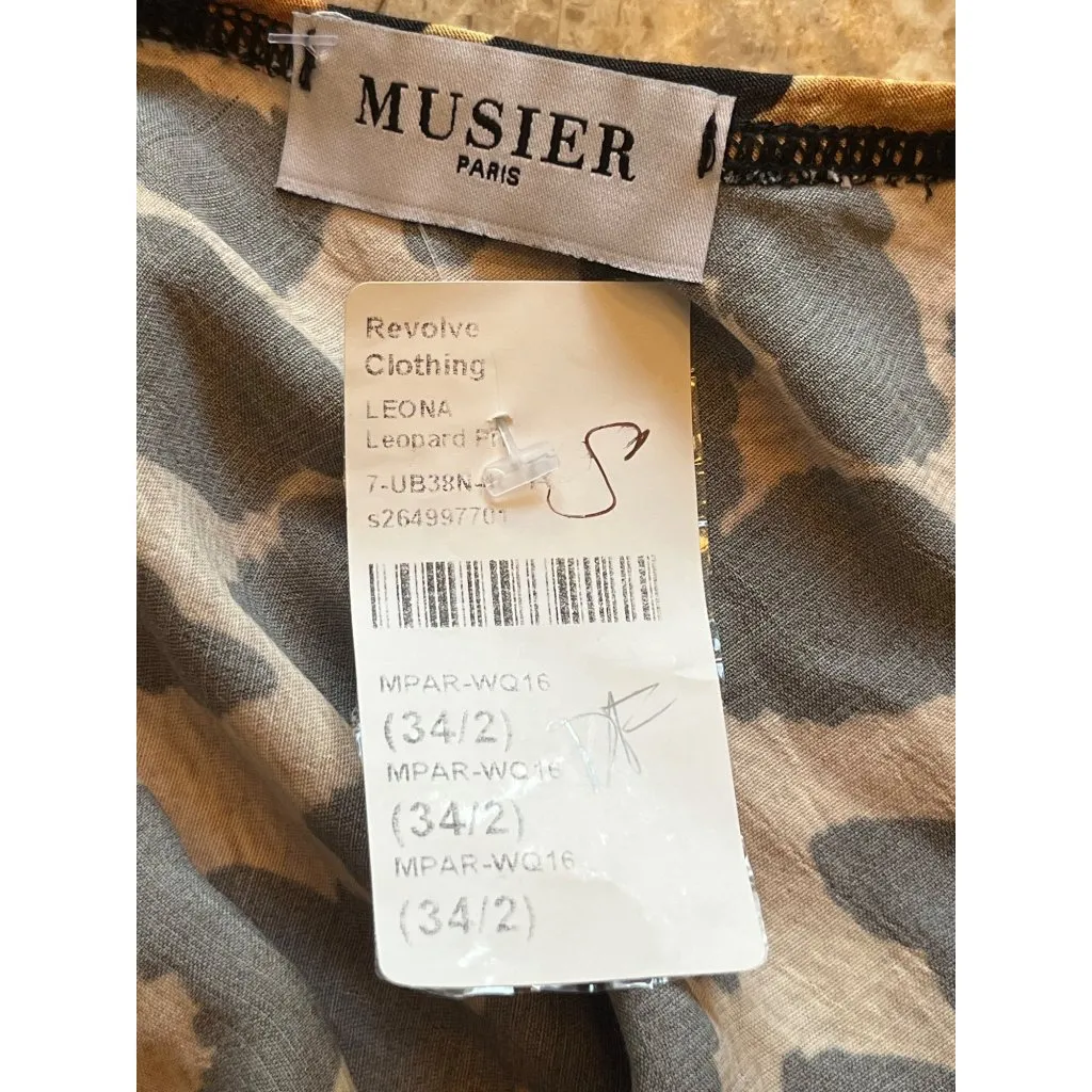 Musier Paris Leona Skirt in Leopard Print 34/2 New womens Animal Brown Size undefined - Image 9