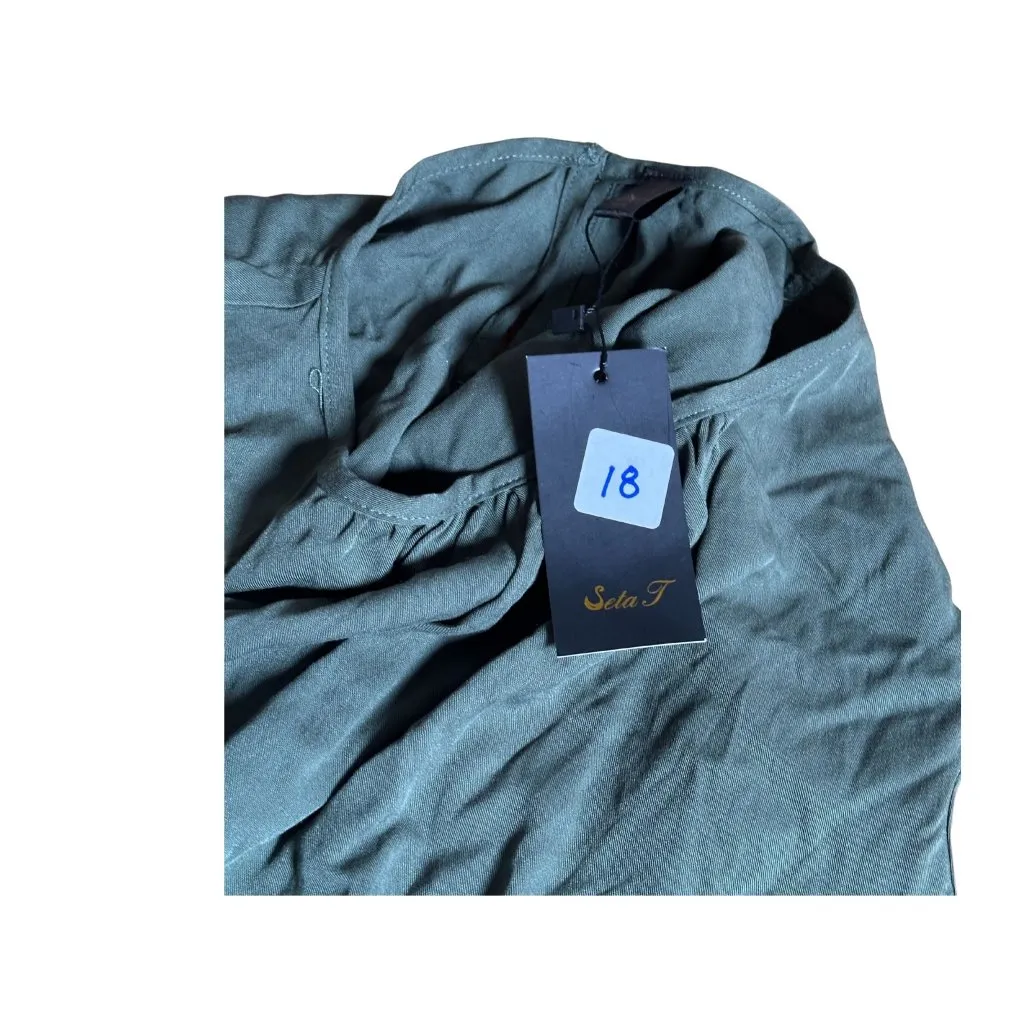 Sleeveless Green Tiered Maxi Dress XL Summer Beach Vacation Resort WearBy Sela T - Image 3