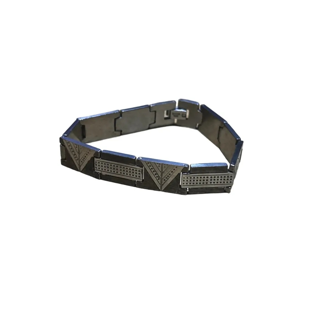 Women's Unbranded Silver Stainless Steel Link Bracelet One Size - Image 3