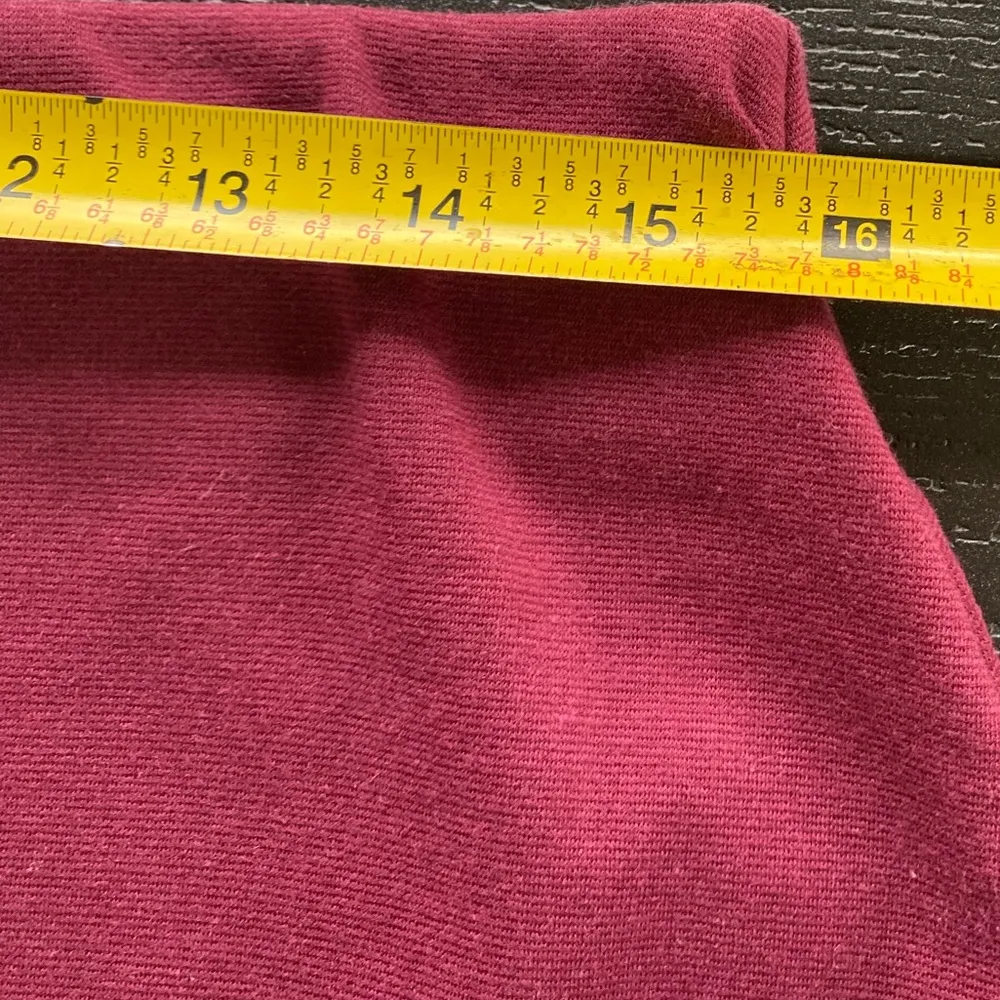 Old Navy Cranberry Red Pencil Skirt Elastic Waist Business Casual Women’s Medium - Image 5