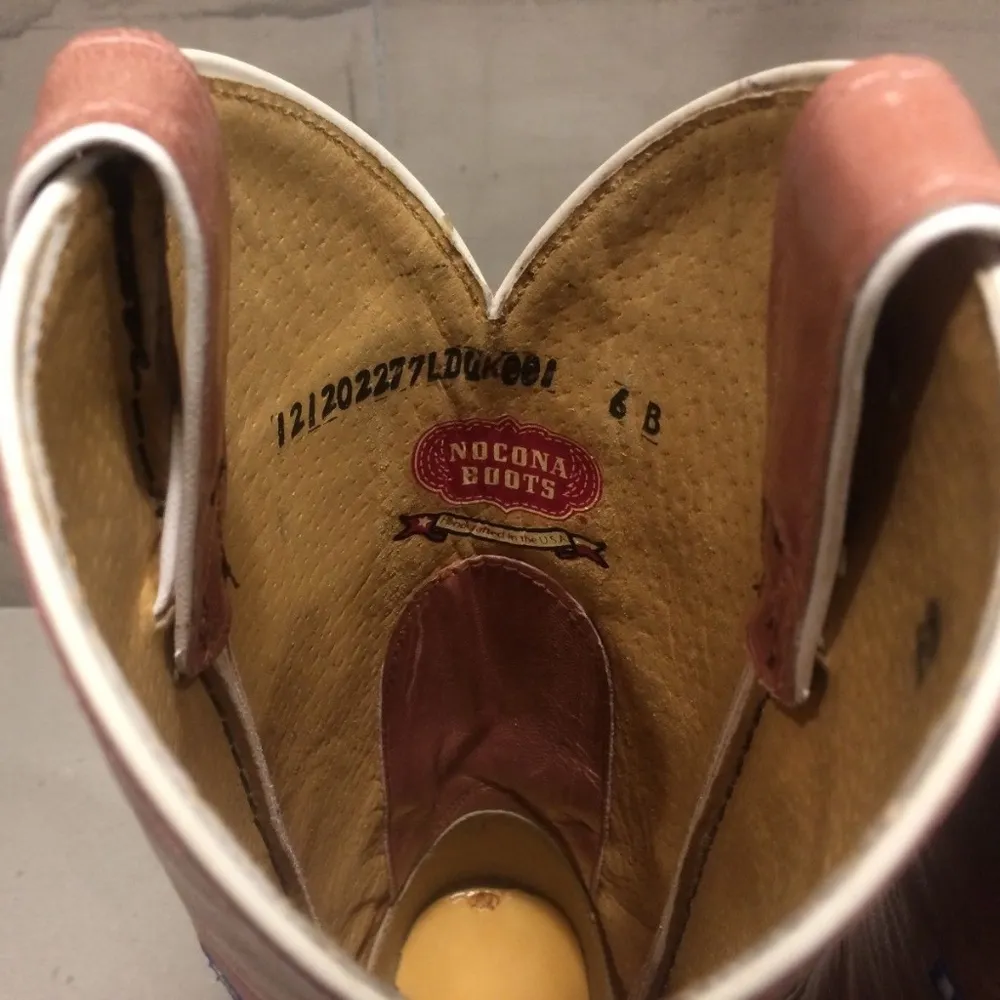 Nocona University Of Kentucky UK Cowboy Boots Brown Size 6 - Image 4