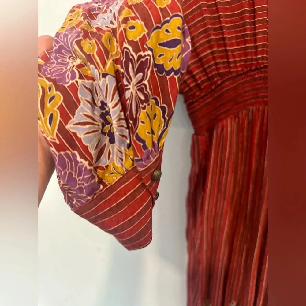 Anthropologie Breezy Open-Back Jumpsuit Balloon Sleeves Size Small xS 1488 - Image 8