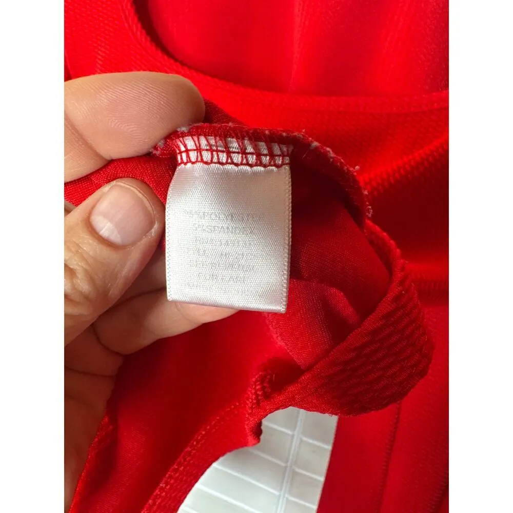 HYFVE HYFVE HYFVE Red Scoop Neck Long Sleeve Blouse – Women’s Medium - Image 3