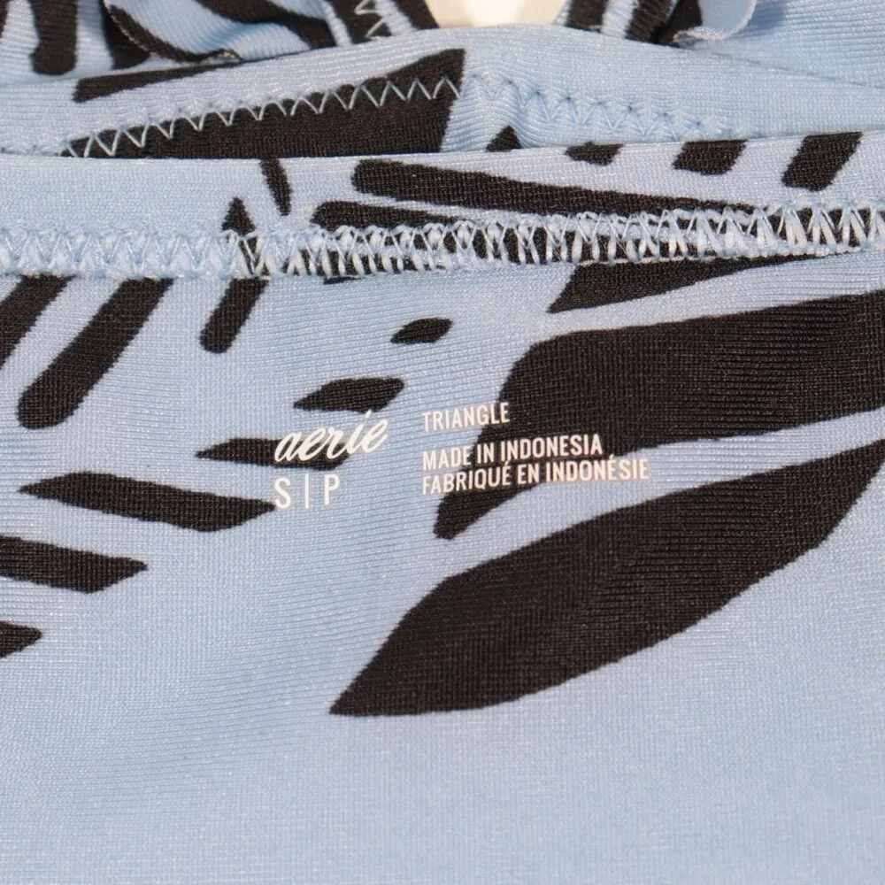 NWT Aerie Blue Ruffle Bikini Top Size Small - Image 13