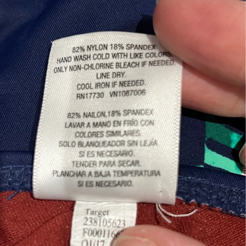 Mossimo Aztec Women’s Swim Bikini Top Blue Size M - Image 4