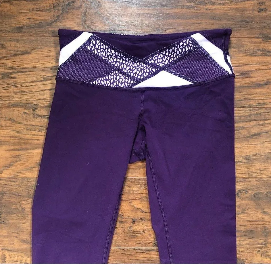 Lululemon • RARE Wunder Under Pant III leggings tights purple mosaic Luon - Image 4
