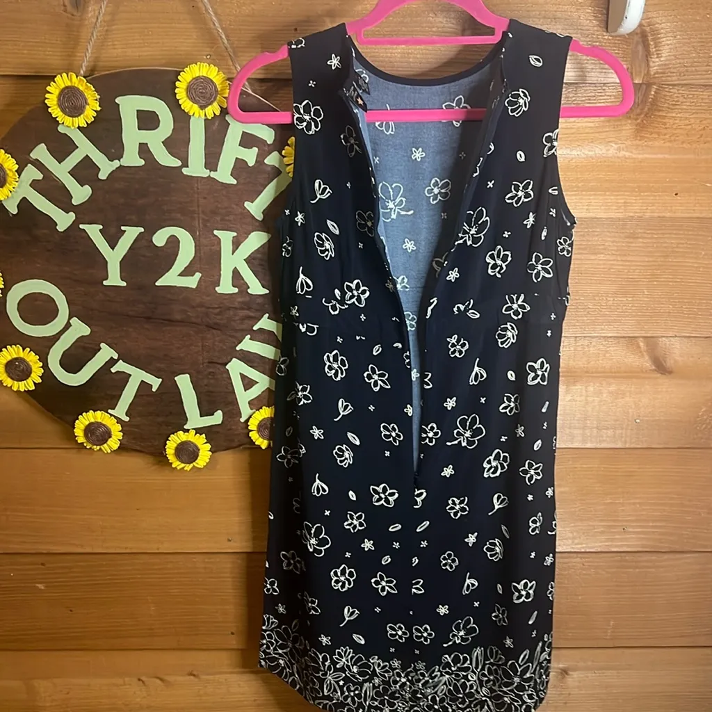 Vintage American Eagle Y2K Sundress Mini Floral Girly Sleeveless Coquette - Image 4