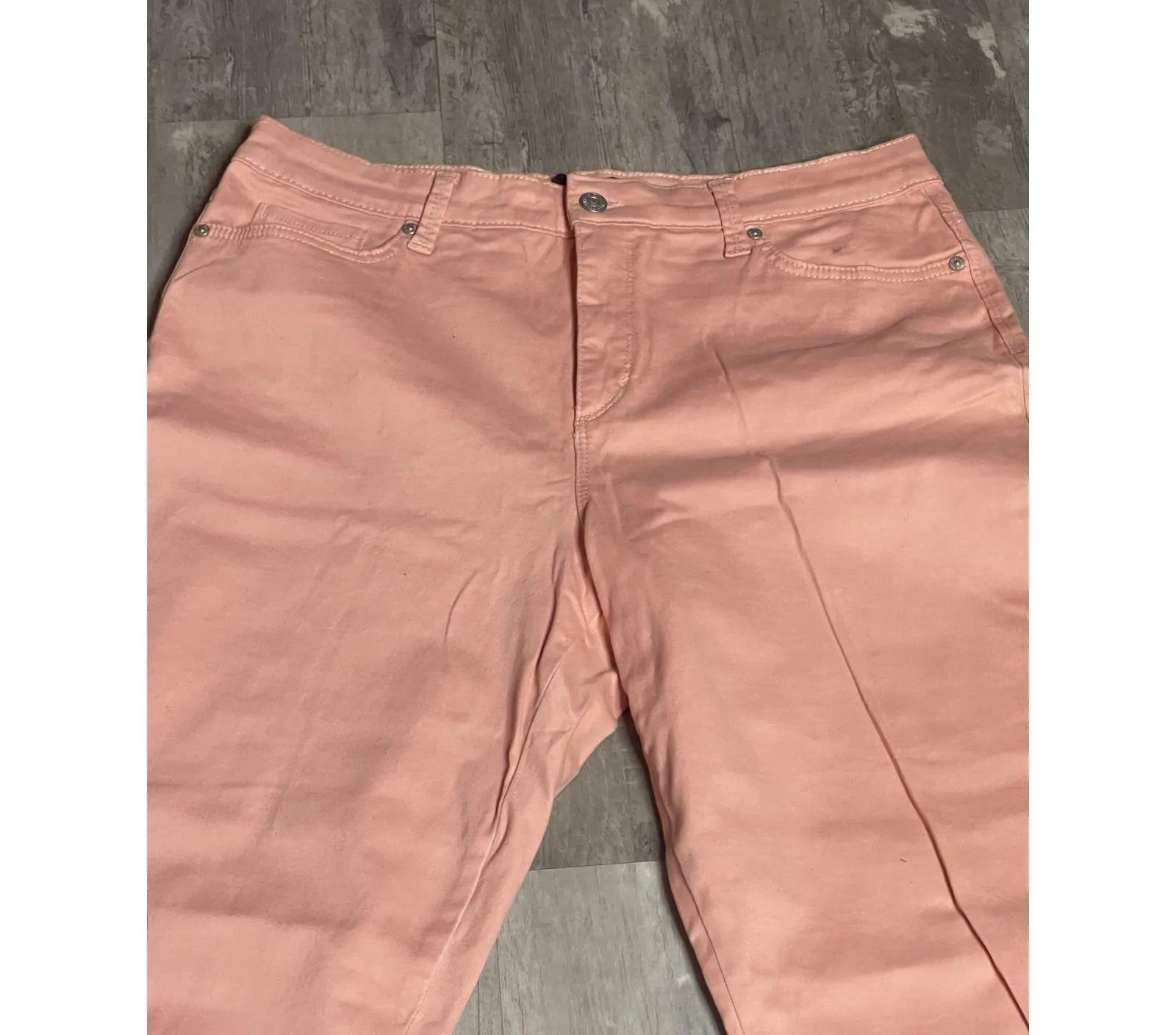 Gloria Vanderbilt Amanda Straight Leg Women's size 12 Pink Rose Denim Jeans Bag6 - Image 4