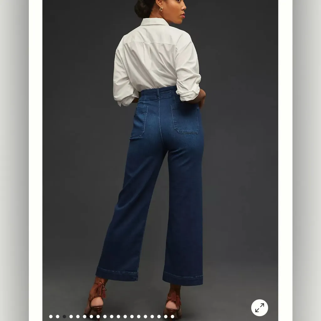 NWT Maeve The Skipper Wide-Leg Jeans wide denim blue size 26 Anthropologie - Image 3