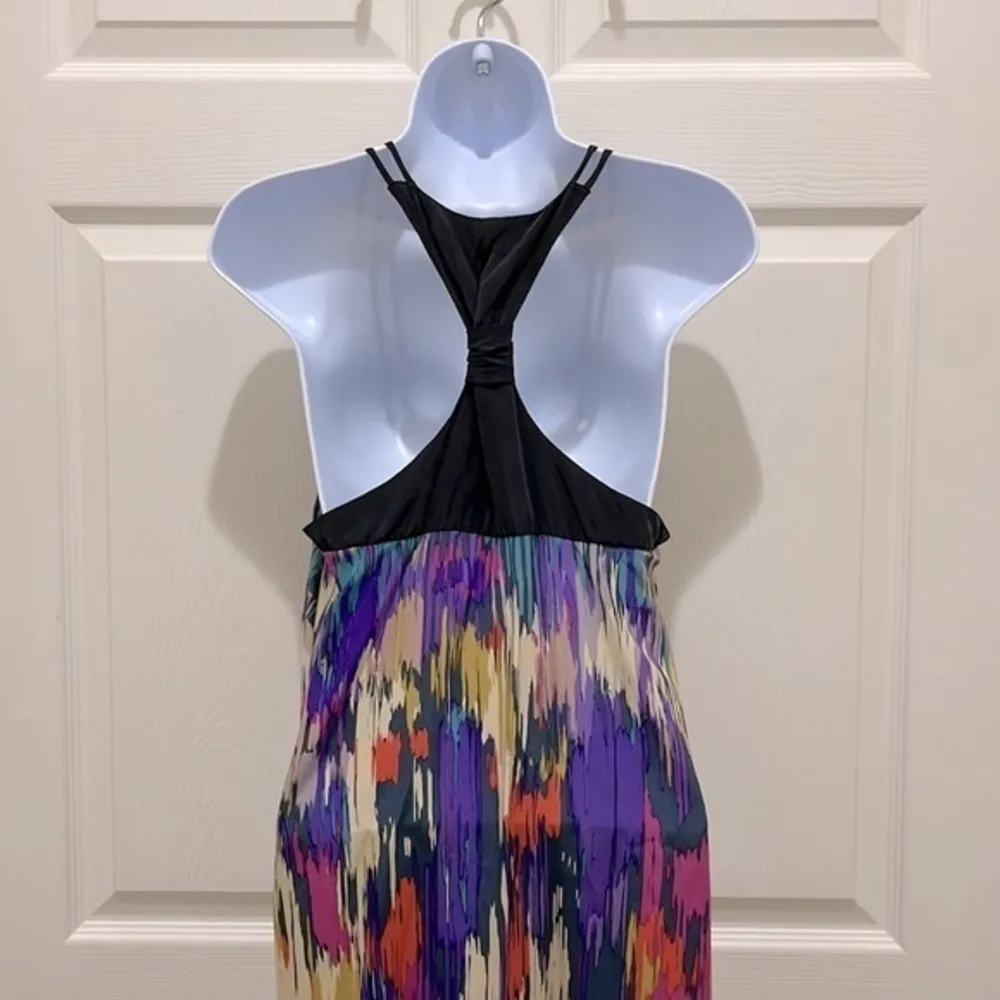 Akiko Multi Color Silk Racerback Maxi Dress - Image 3
