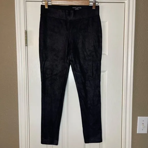 DKNY Jeans Women's Cotton Blend‎ Black Marbled Pattern Leggings Size Small - Image 2