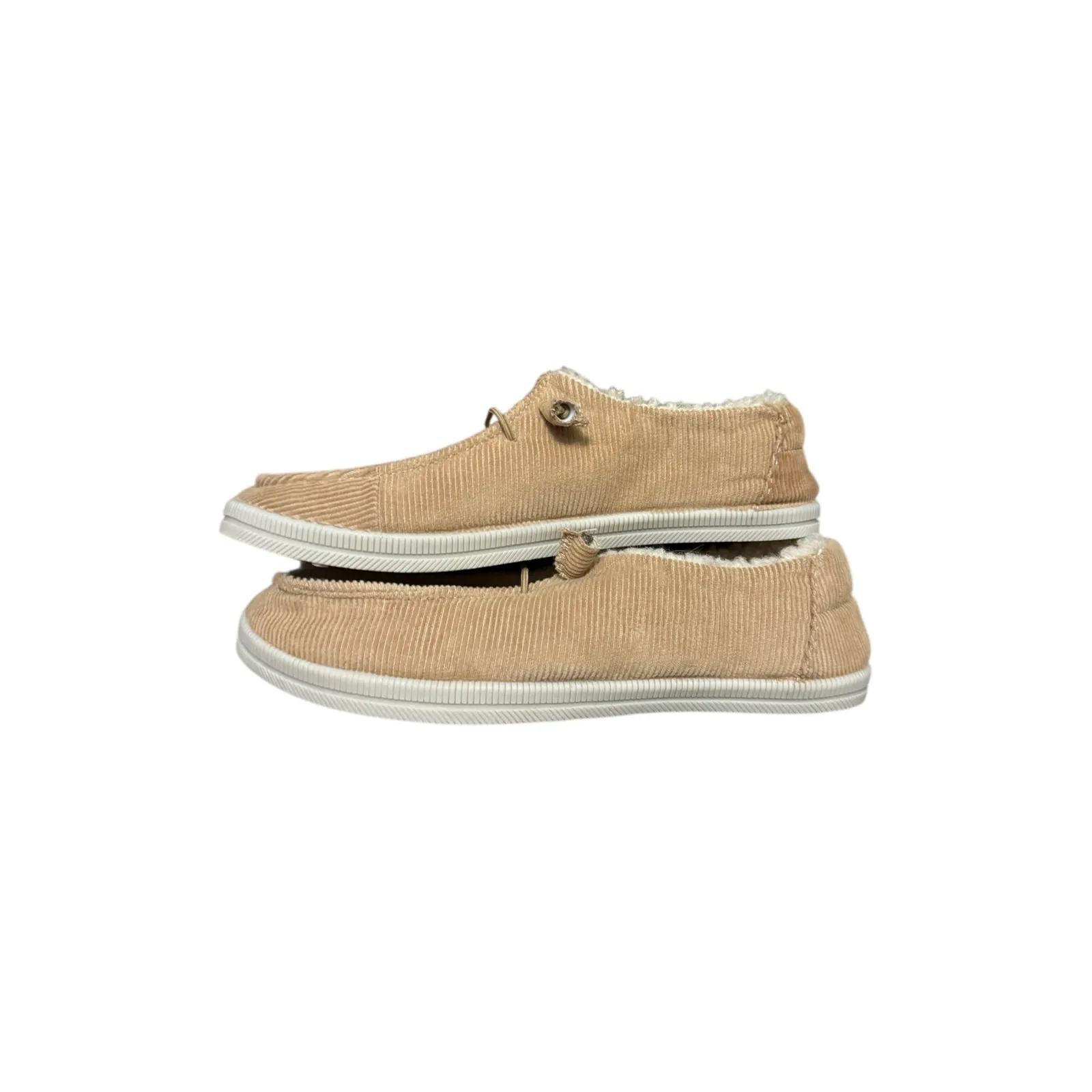 Rocket Dog Tan Corduroy Faux Fur Lined Slip-On Shoes Women’s 7.5 - Image 4