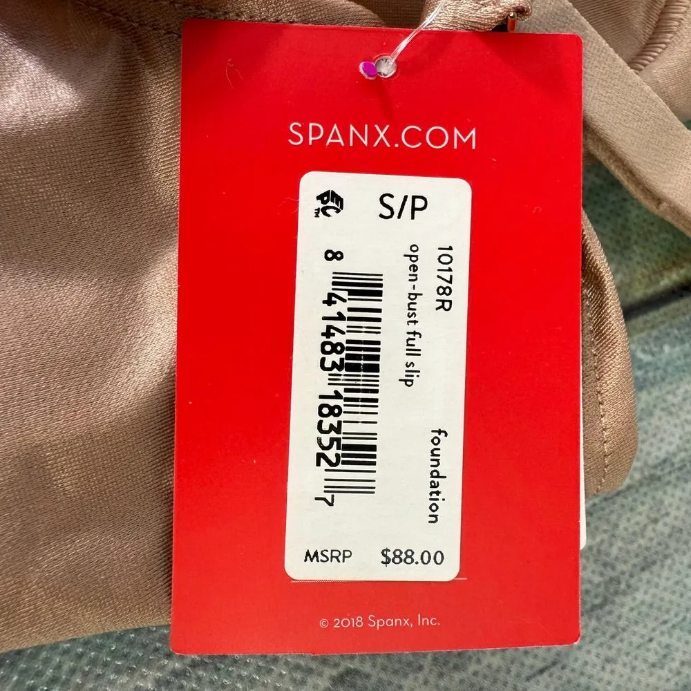Spanx Open Bust Full Slip Size Small Beige Tan NEW Smart Grip Slip - Image 10