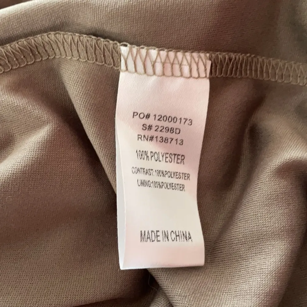 Doe & Rae Strapless Ruffle Dress, Taupe, Medium - Image 8