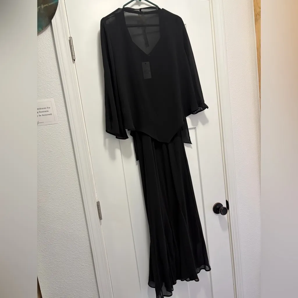 NY Collection Petite Black 2-Piece Dress - Image 3