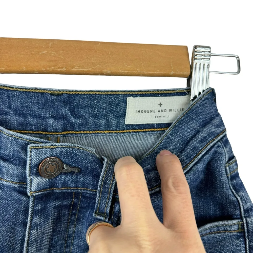 Imogene + Willie Elizabeth Indigo High-rise Skinny Leg Stretch Denim Jeans SZ 25 - Image 11