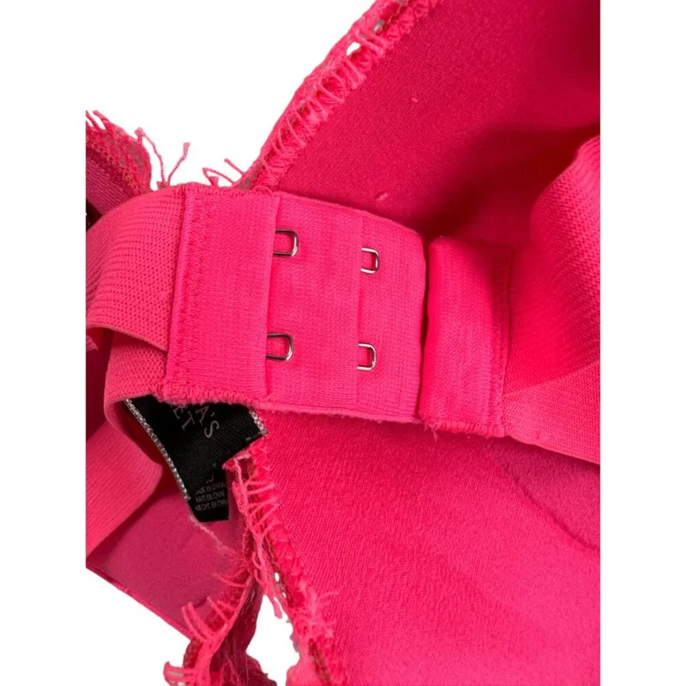 Victoria's Secret Hot Pink Strappy Very Sexy Push-Up Bra Women's 36D - Image 8