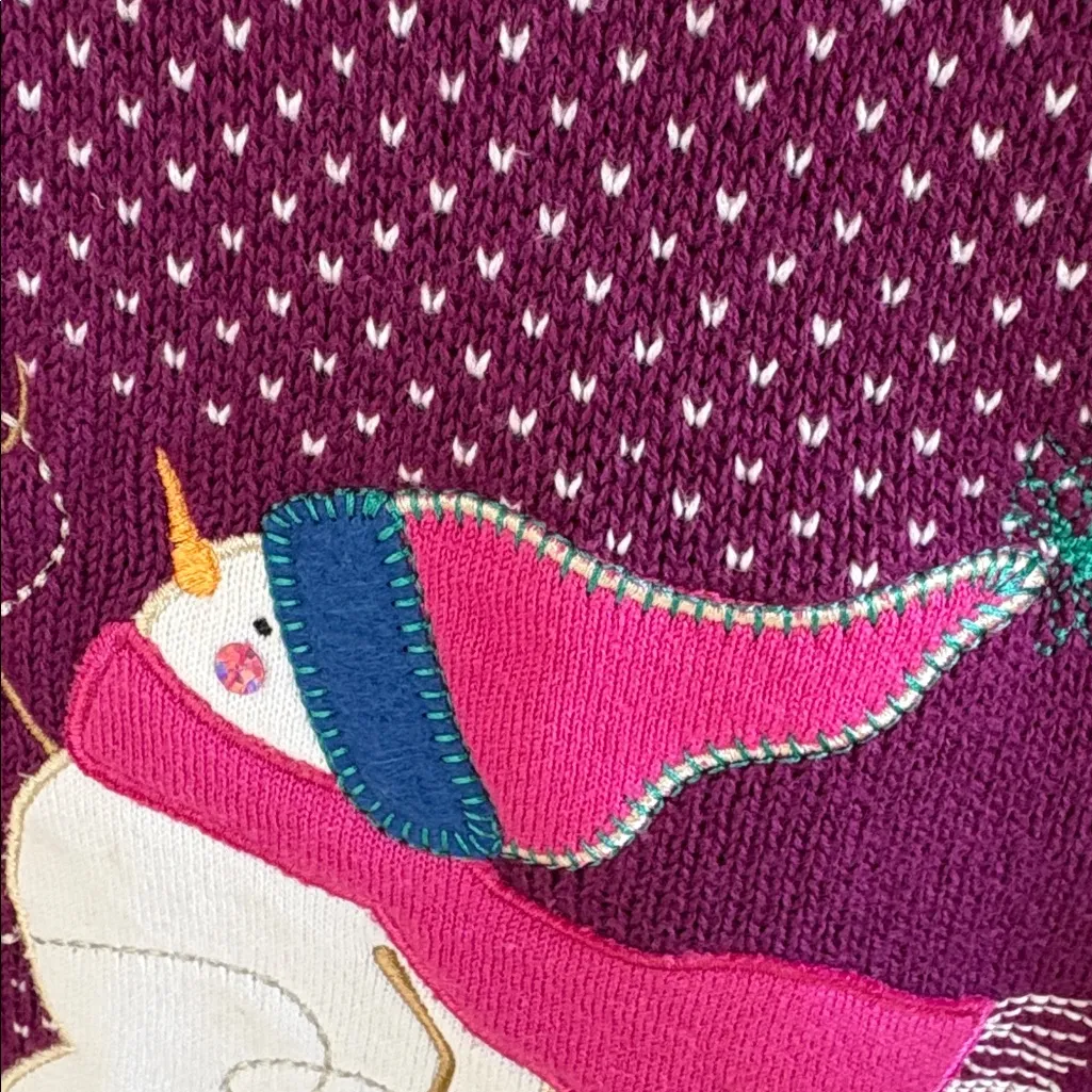 NWT CJ Bank Winter Snowman Sweater Size 2X Purple - Image 6