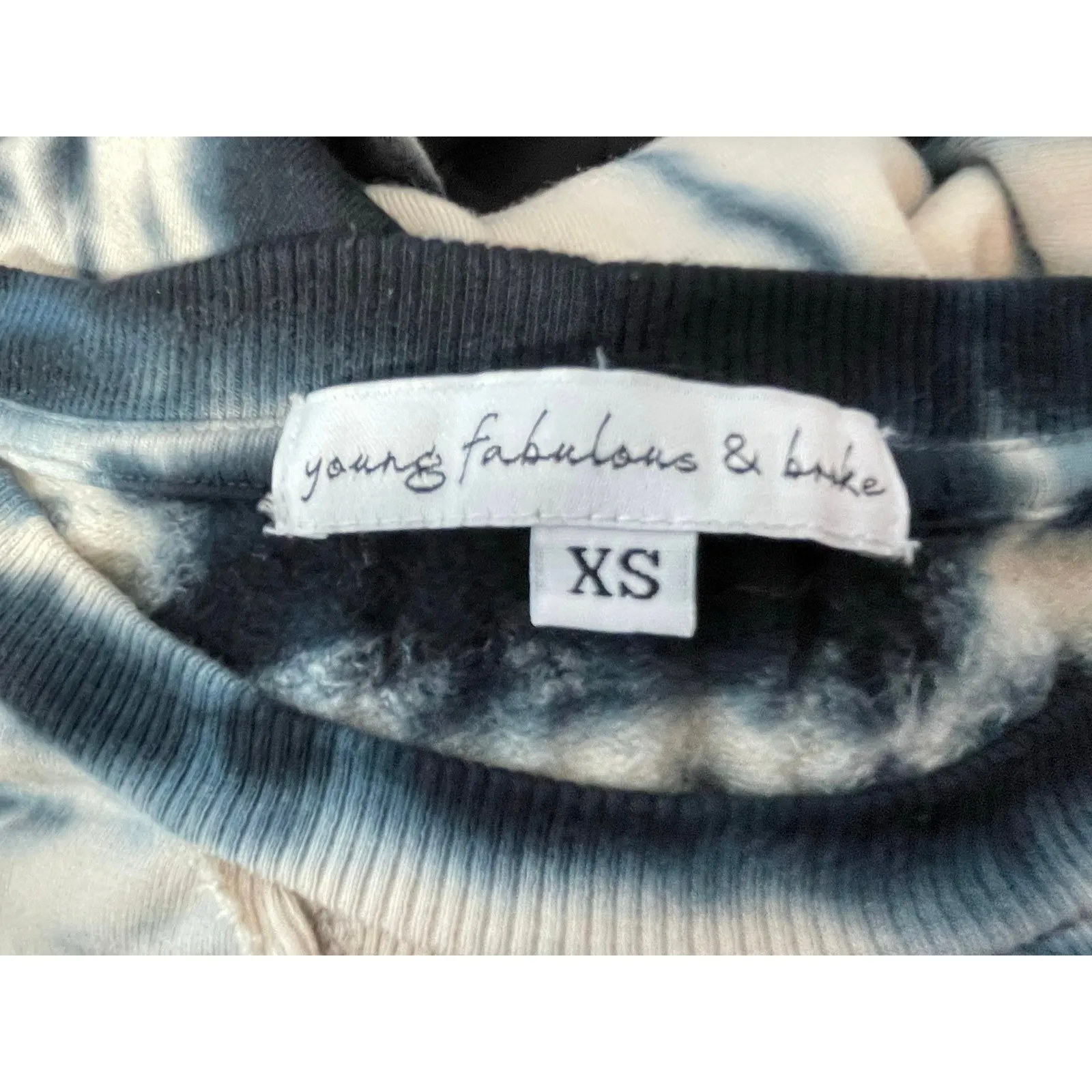Young Fabulous & Broke Sweatshirt XS Tie Dye Fairy Grunge Oversized Whimsigoth - Image 6