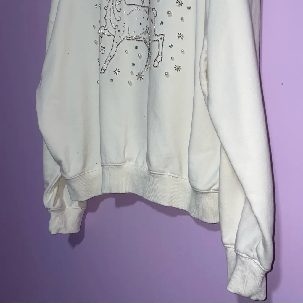 Forever 21 Beaded Capricorn Pullover Sweater Women Size XL Cozy Casual Zodiac - Image 4