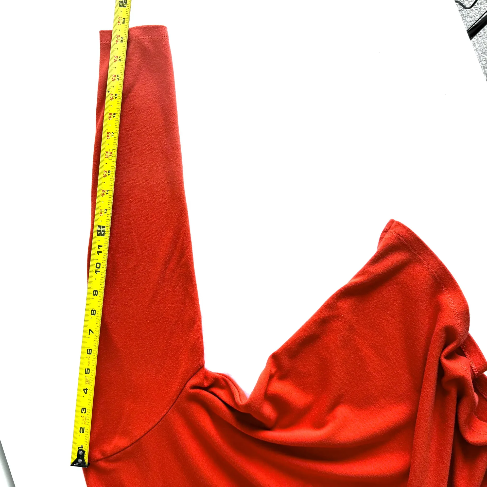 Quacker Factory  Orange Tee Shirt Long Sleeve Size Small - Image 9