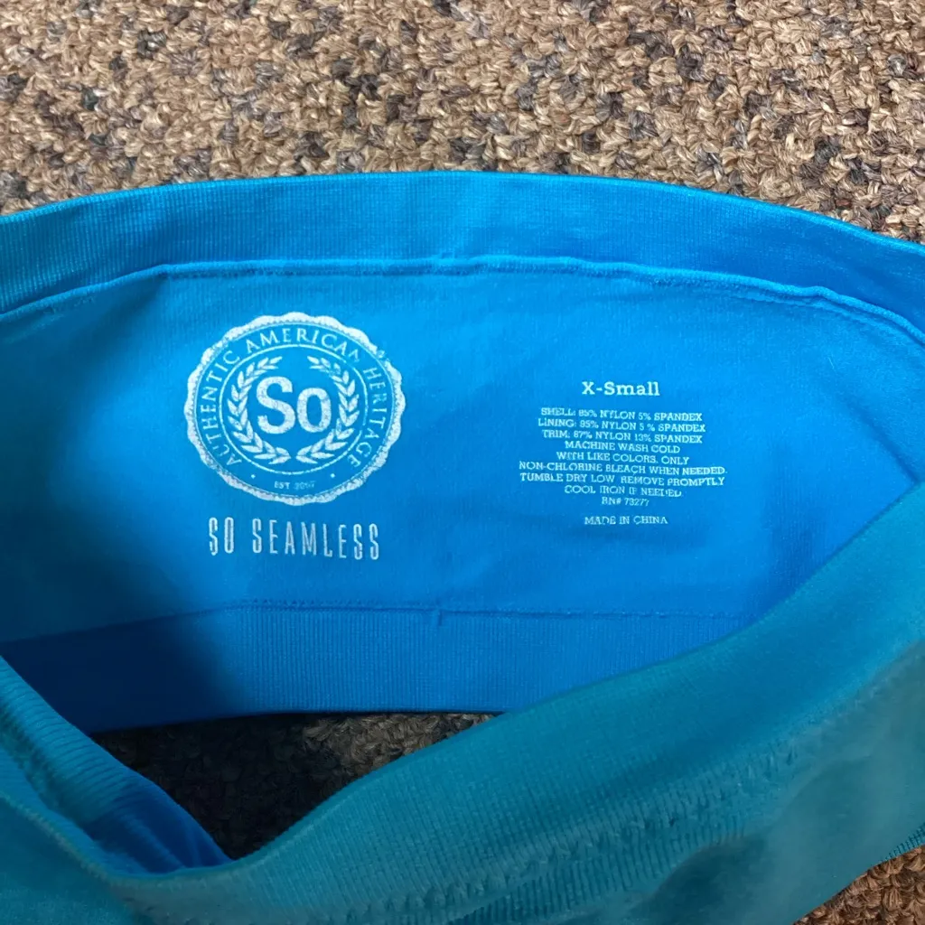 SO Seamless Blue Padded Bandeau * Size XS - Image 2
