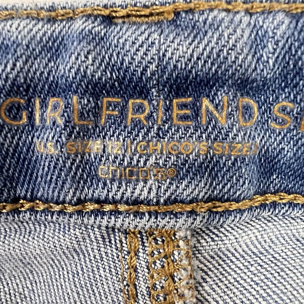 Chico's Jeans So Slimming Sz 12 Girlfriend Slim Leg Crop 26” Inseam - Image 8