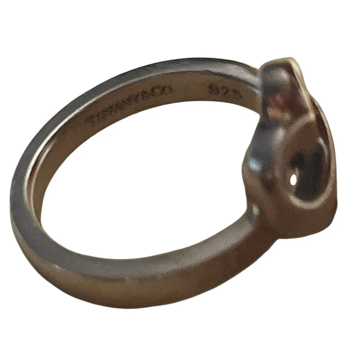 Tiffany & Co. Paloma Picasso Sterling Silver Loving Heart Ring - Size 4.5 - Image 2