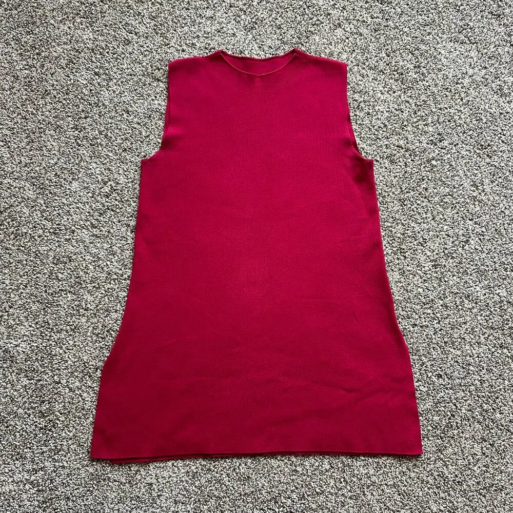 MM. Lafleur berry pink sleeveless mock-neck knit top size XS - Image 6