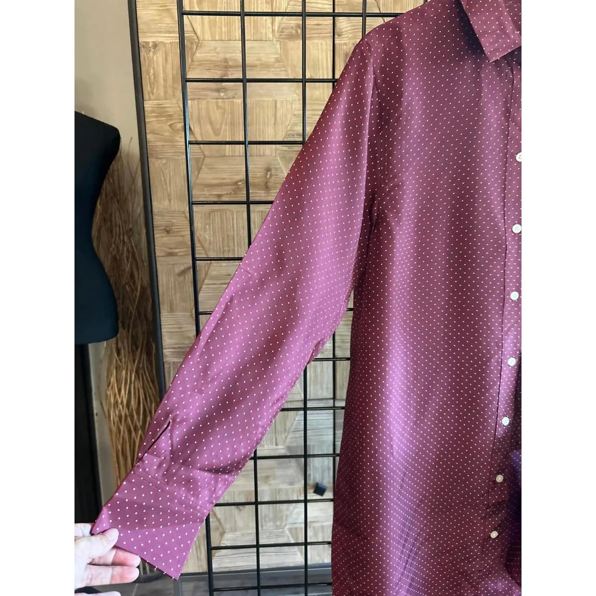 NWT Thakoon Shirt Dress Large Maroon Small Silk Oversized Red - Image 5