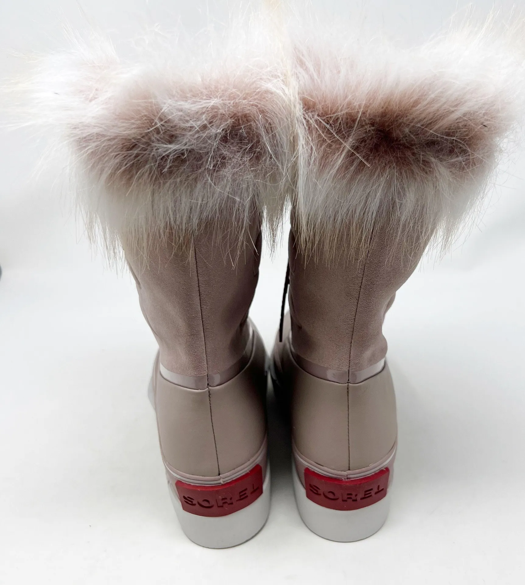 Sorel Joan of Arctic Next Waterproof Boots Mauve Vapor Pink Faux Fur Size 6.5 - Image 8