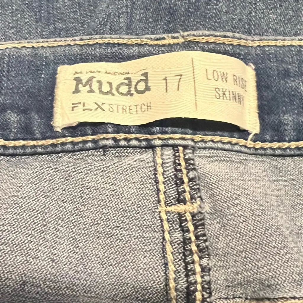 Mudd Flex Stretch Low Rise Skinny Jeans Pockets Button Zipper Q51 - Image 3