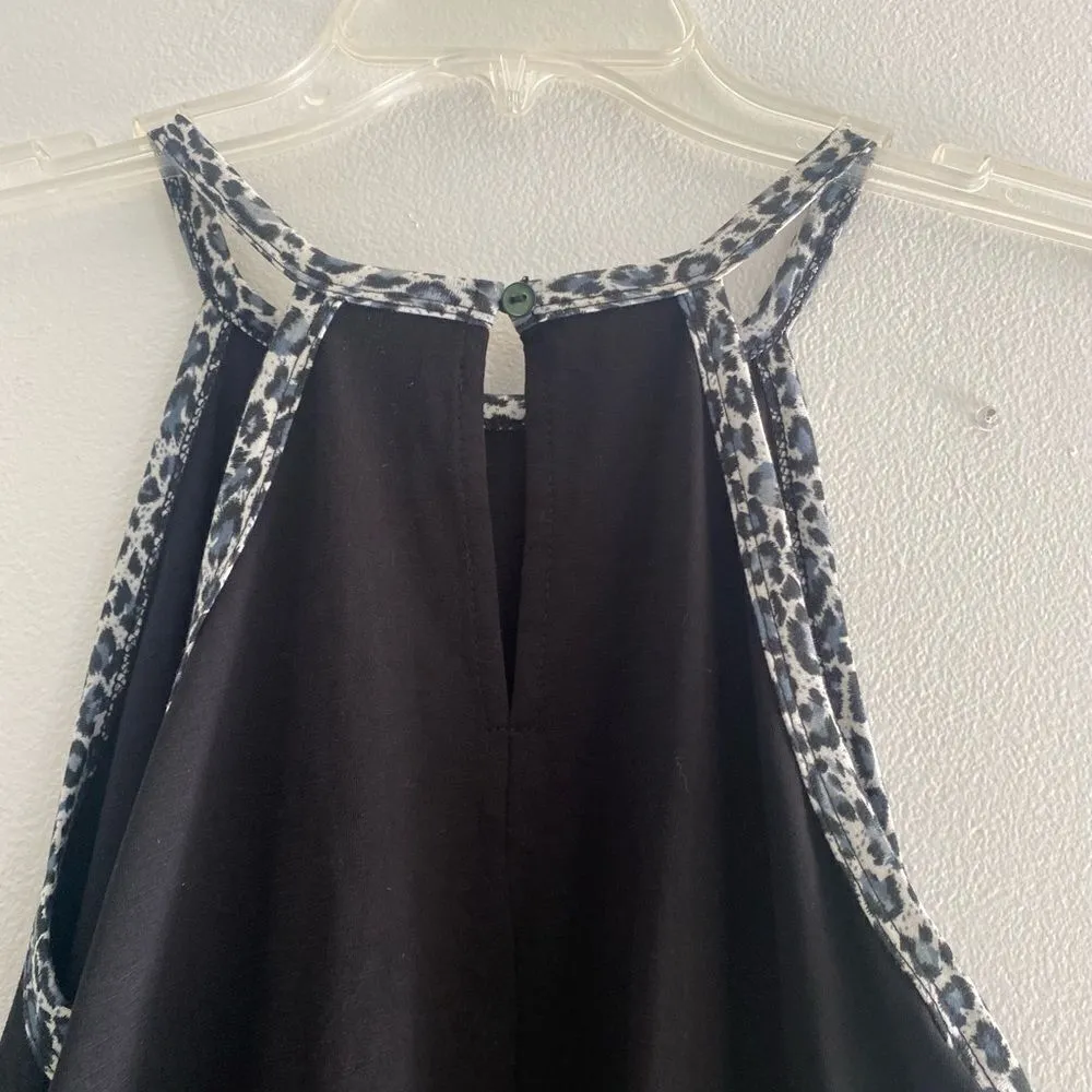 Doe & Rae animal print trim top size small - Image 8