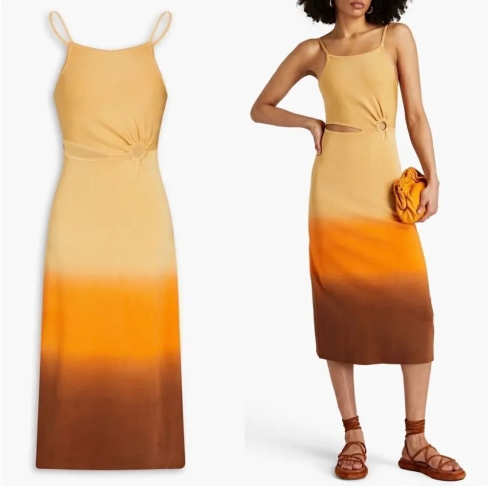 Sandro Aja Dress Orange Womens Size FR 38 US - Image 4