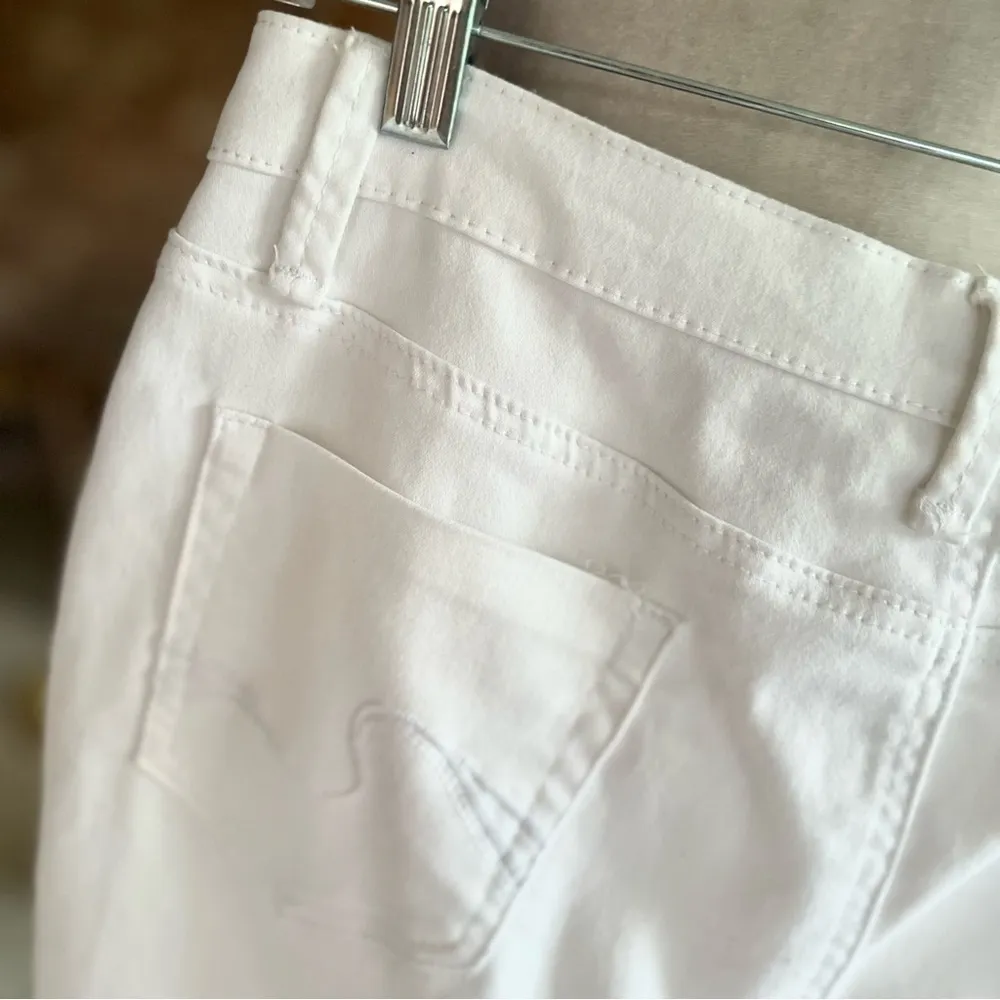 Venus Skirt Mini Denim Pencil White 10 Bodycon Casual Vacation Stretch Party Mod - Image 11