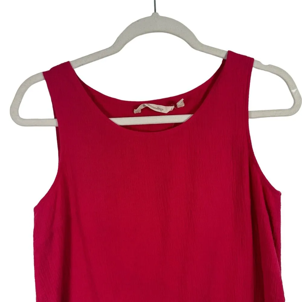 Soft Surroundings Siesta Key Pink Gauze 100% Cotton Sleeveless Tunic Womens XS - Image 2