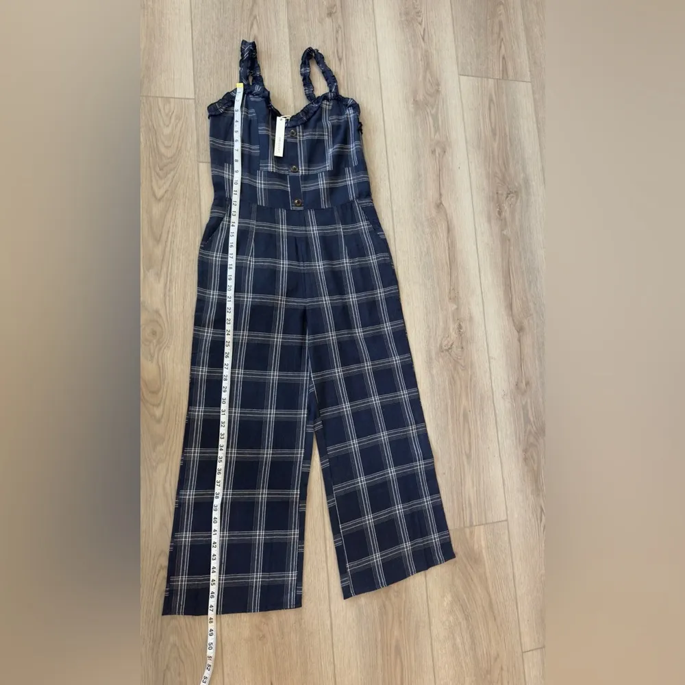 Crescent  Navy Checkered Jumpsuit 💙
*NEW WITH TAGS 🏷️ - Image 2
