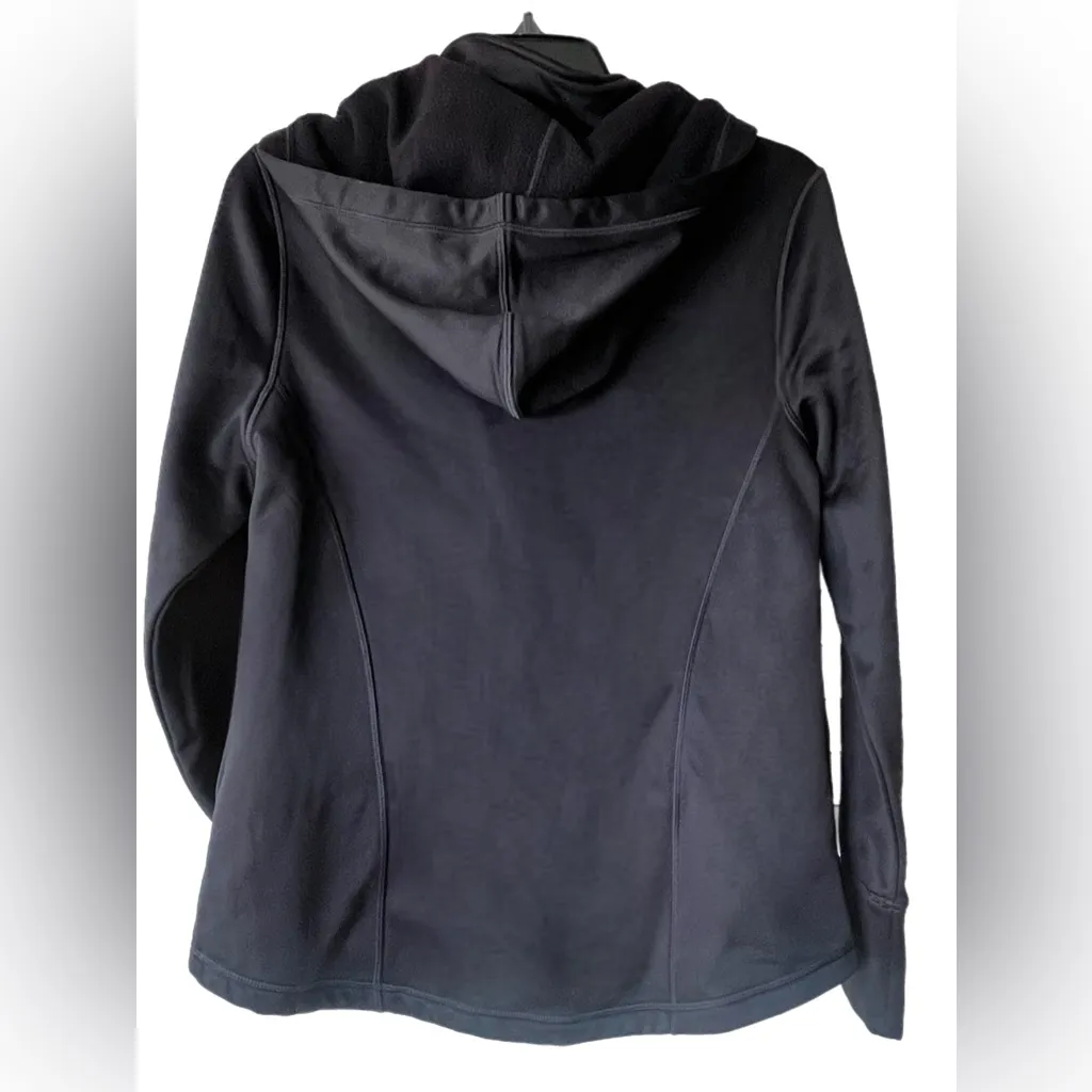 Fila Women’s Medium Quilted Zip Up Hoodie Jacket Black Blue Sport Lightweight - Image 7