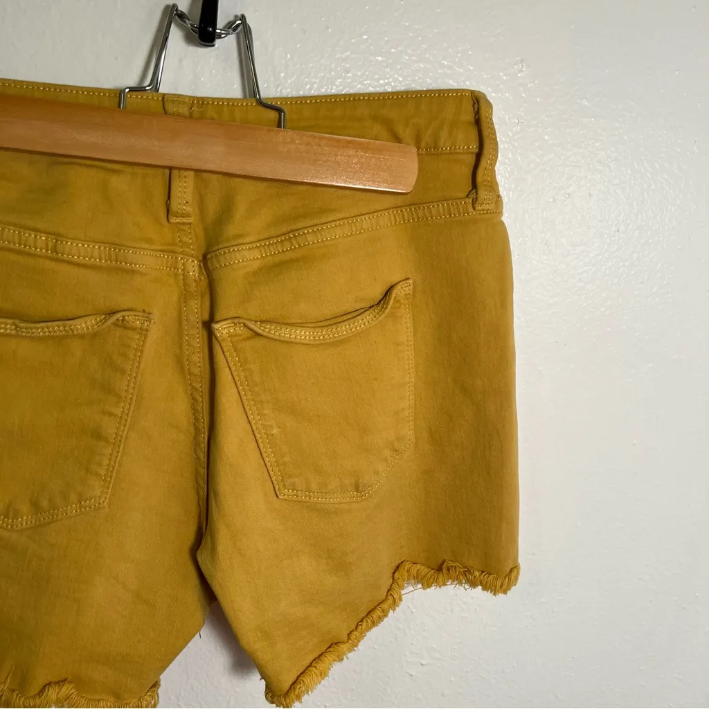 Universal Thread Cut Off Jean Shorts Mustard Yellow 2/26 - Image 9