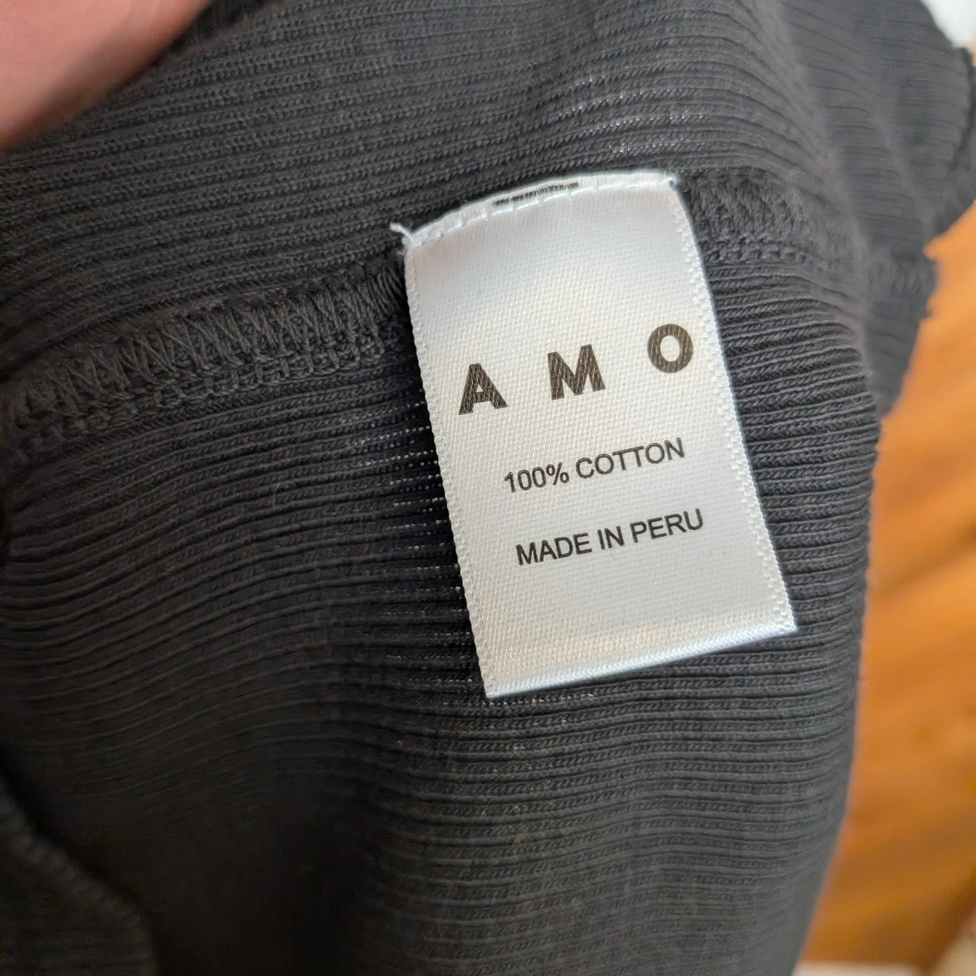 AMO Charcoal Ribbed Deep V - Image 5