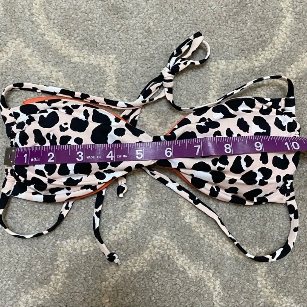 BCBGeneration Animal Print Halter Bikini Top - Size XS - Image 5