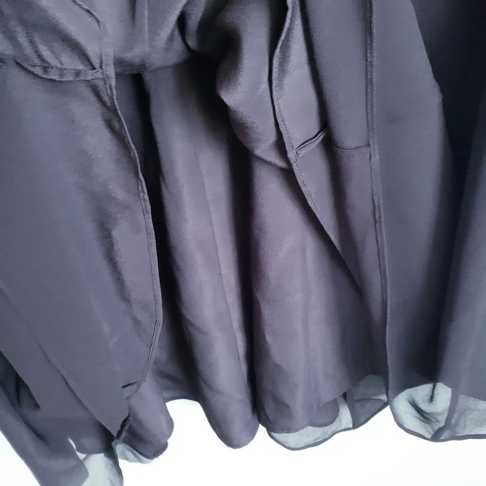 A.O.T.C Sexy Black Sheer Peekaboo Ruffle Long Sleeve Dress - Image 12