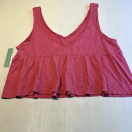 Abound Women's Peplum Tank Top‎ V-Neck Sleeveless Casual Pink Size Small - Image 9