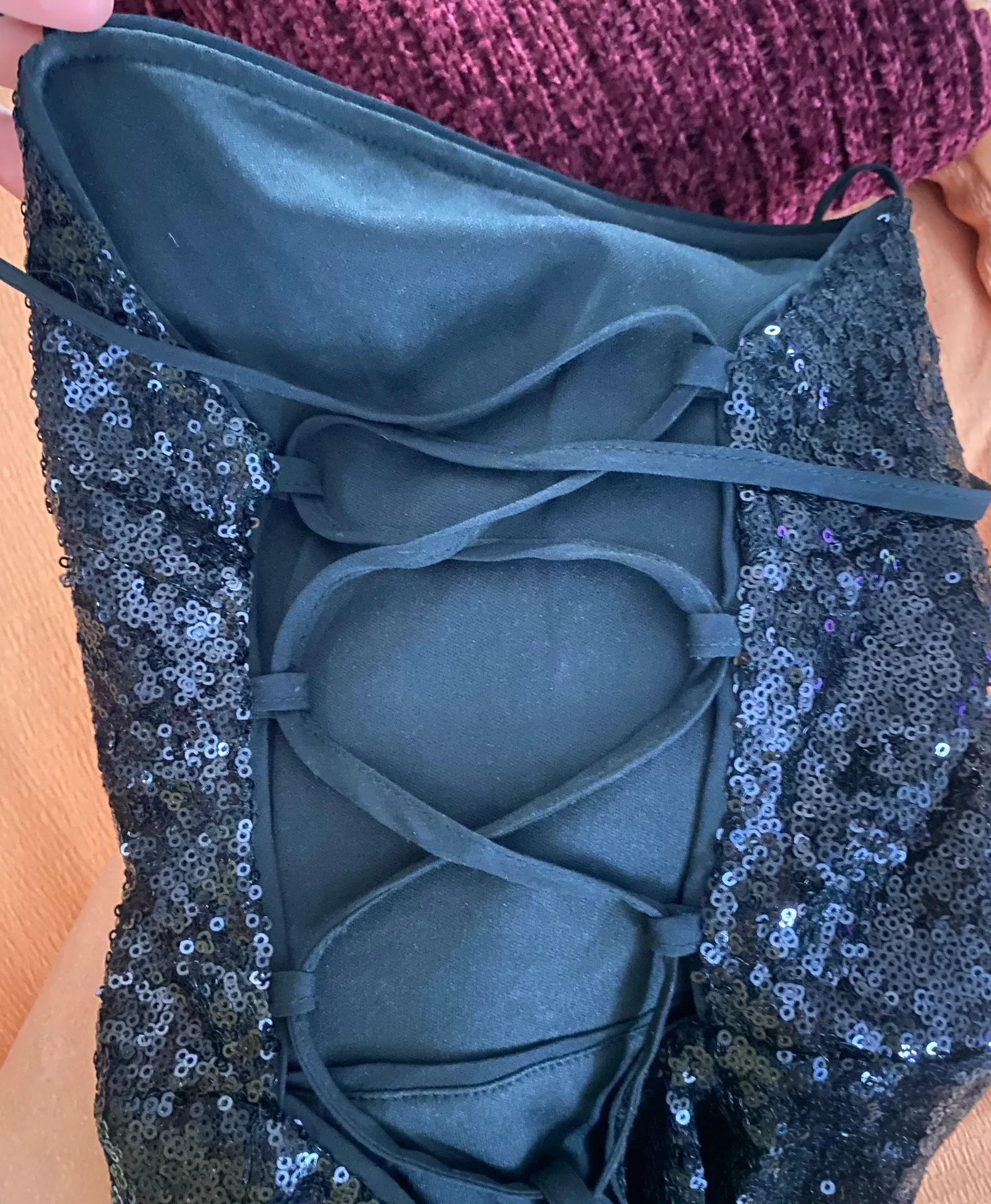 Boohoo Black Sequin Bodycon Dress - Image 4