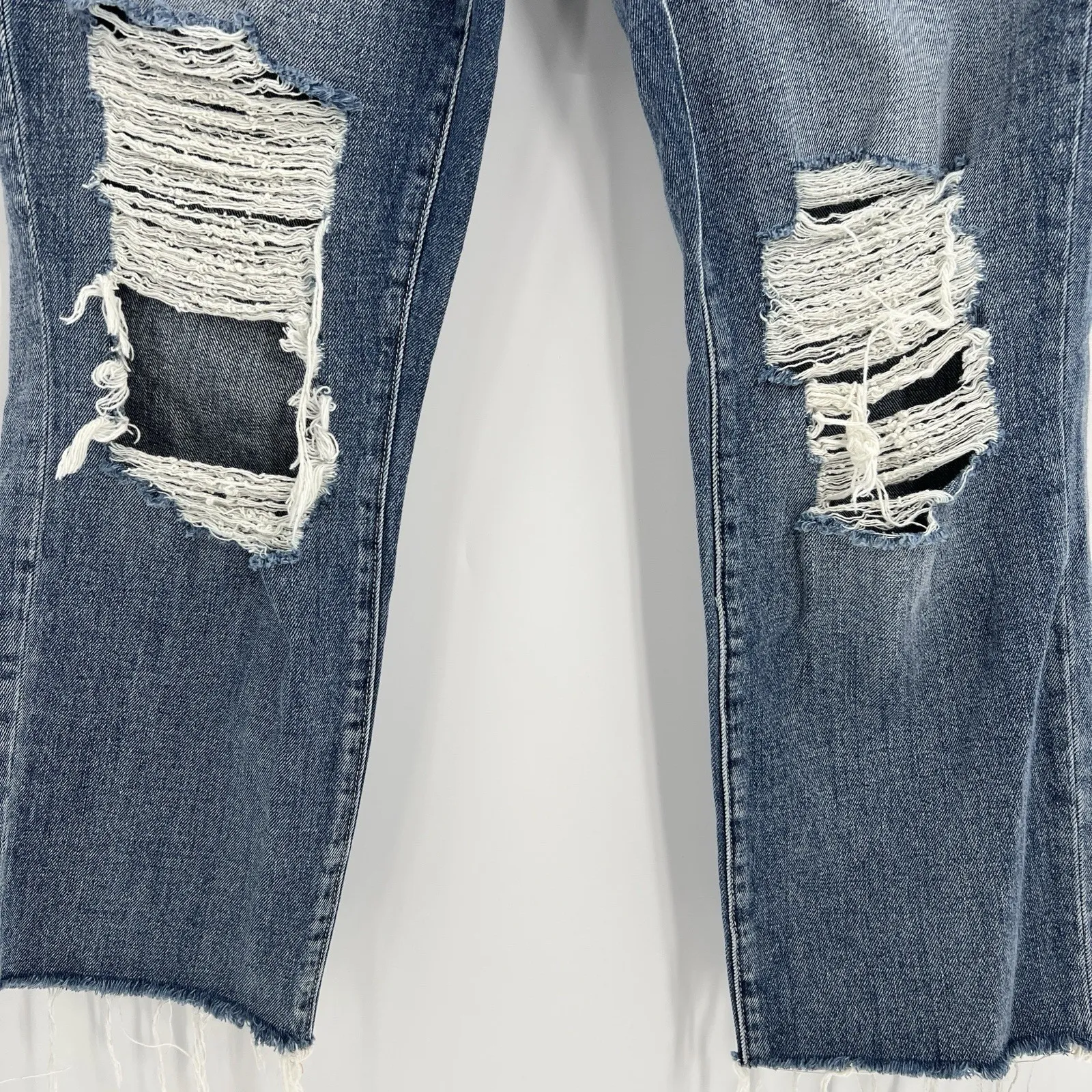 L'Agence Adele High Rise Stovepipe Crop Jeans Womens 30 Newberry Wash Distressed - Image 5