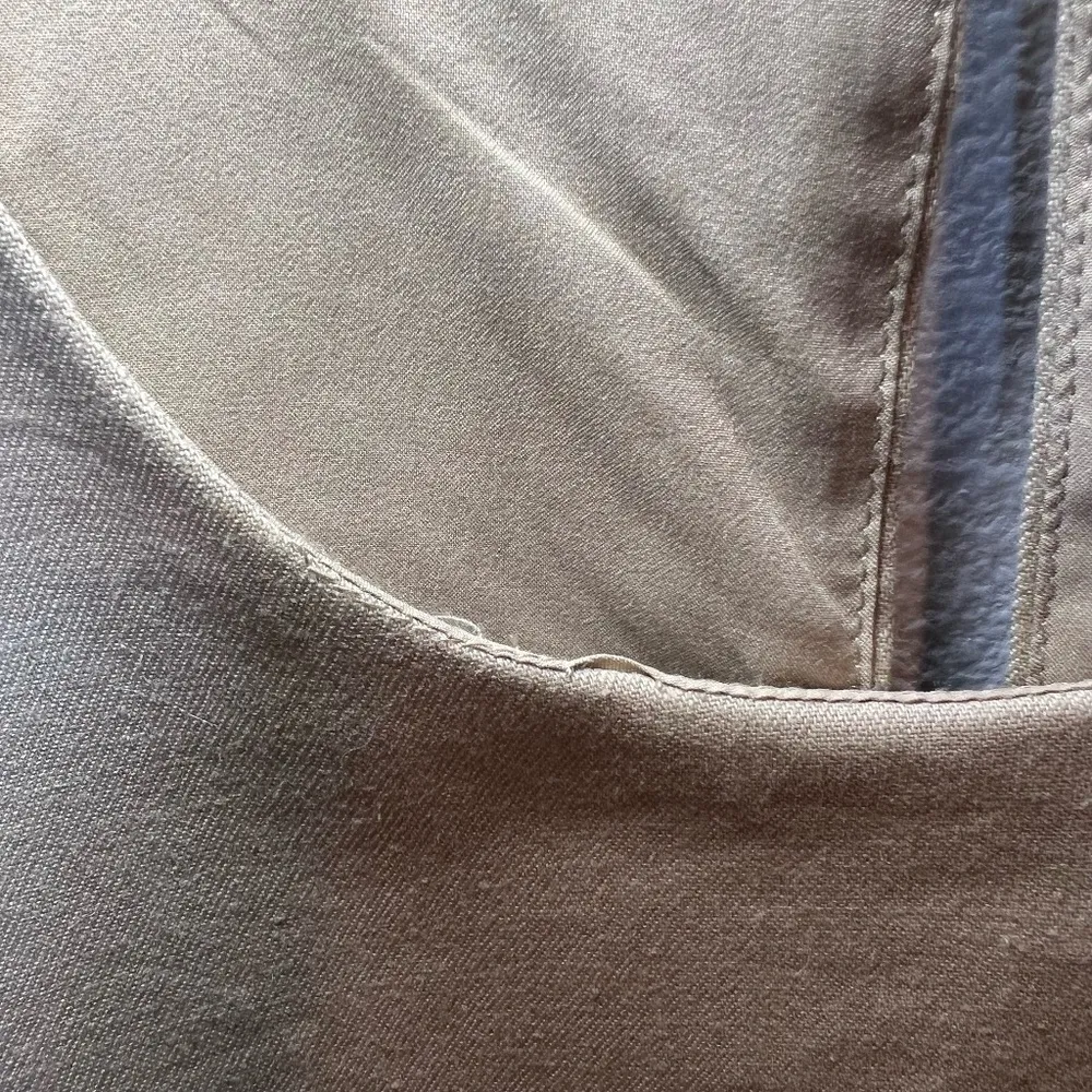 Banana Republic Linen Blend Cropped Wide Leg Sleeveless Jumpsuit Tan Belt Size 6 - Image 4