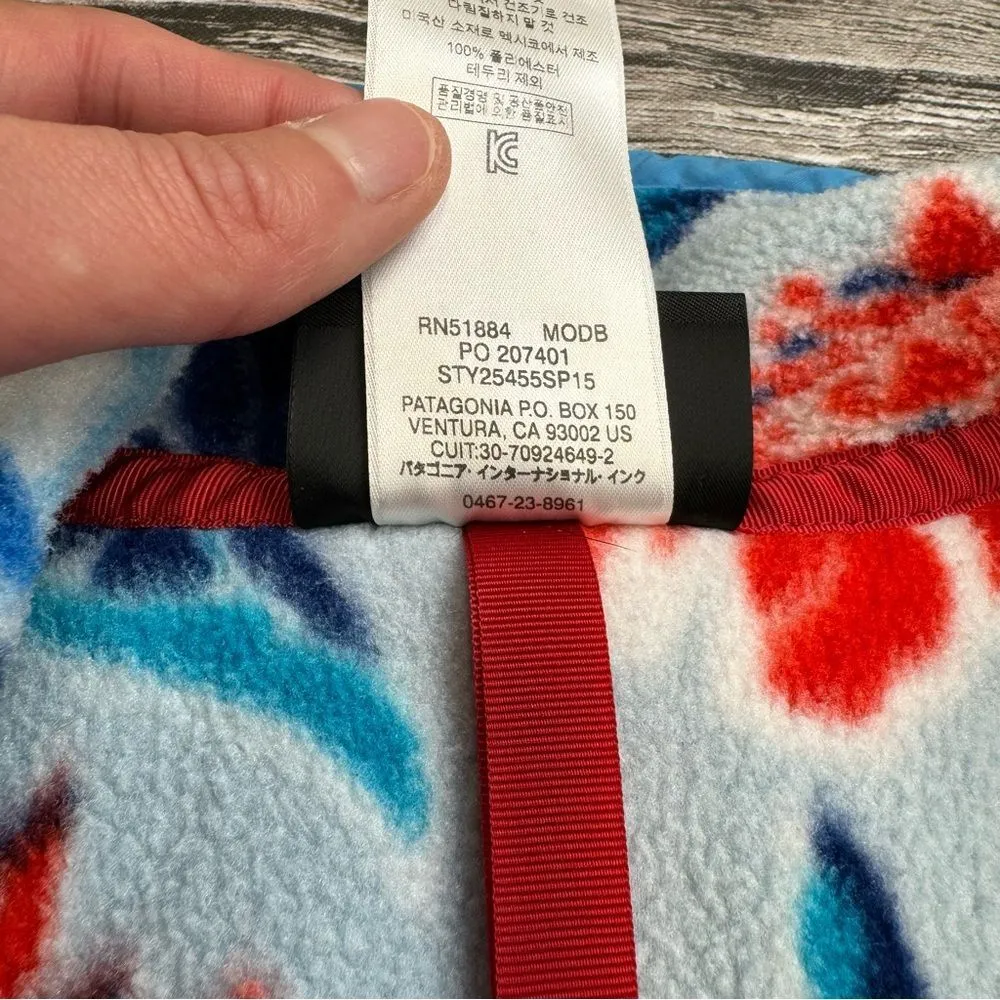 Patagonia Synchilla Snap-T Manoa Dusk Hawaiian Hibiscus Floral Fleece S SM Small - Image 9